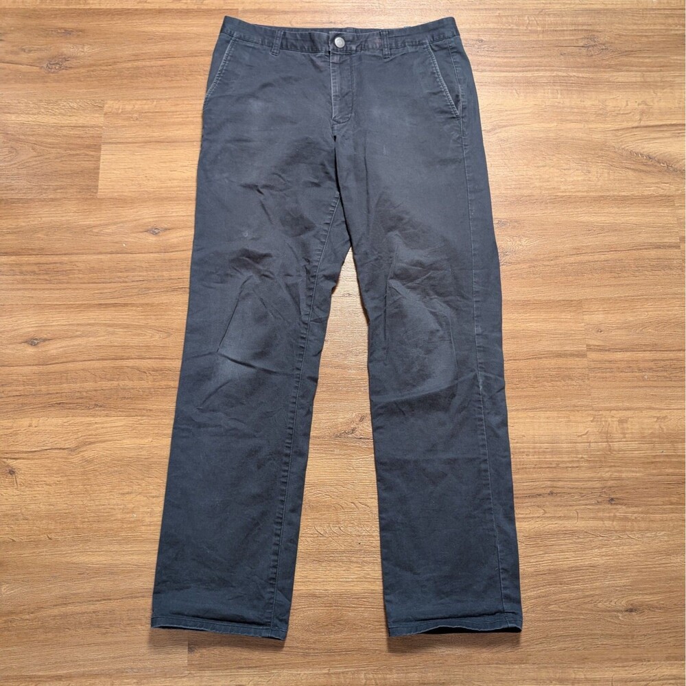 Bonobos Chino Pants Men's 33x32(34x31) Blue Flat Front Straight Leg Casual